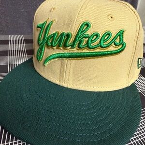 Yankees Tan and Green Cap